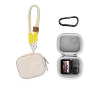 Mini estuche de almacenamiento para DJI Osmo Nano, bolsa de transporte de viaje de piel sintética, funda protectora impermeable portátil con correa de muñeca y mosquetón para nano cámara, White, Mini