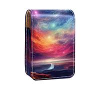 Mini estuche de lápiz labial con espejo para bolso, funda portátil Cosmic Space Galaxy, Multicolor 4, 9.5x2x7 cm/3.7x0.8x2.7 in