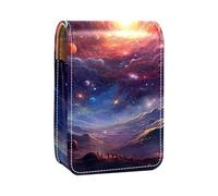 Mini estuche de lápiz labial con espejo para bolso, funda portátil Cosmic Space Galaxy, Multicolor 8, 9.5x2x7 cm/3.7x0.8x2.7 in