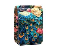 Mini estuche de lápiz labial con espejo para bolso, funda portátil Cosmic Space Galaxy, Multicolor 9, 9.5x2x7 cm/3.7x0.8x2.7 in
