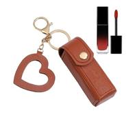 Mini estuche de pintalabios - 21 G portátil de cuero PU | Elegante bolsa compacta | Neceser de viaje para cosméticos : pintalabios, perfume, de uñas, bolso, accesorios, marrón, Siehe