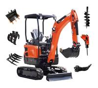 Mini excavadora 1T, 2T, 3T, excavadora hidráulica de orugas perfecta para zanjas y excavación, paisajismo, excavación de estanques y proyectos de construcción