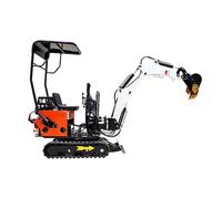 Mini excavadora todo terreno con construcción reforzada, control remoto para un funcionamiento seguro, equipada con cubo y barrena, ideal para paisajistas, profesionales de la construcción, funciona