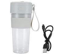 Mini exprimidor portátil USB recargable licuadora de alta velocidad 300 ml extractor de frutas para el hogar, oficina, viajes, verde, rosa, silicona, material de PC (Verde)