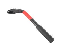 Mini extractor de uñas de 9 pulgadas con mango de goma antideslizante, construcción de acero al carbono 45 para palanca y extracción de clavos, acabado galvanizado resistente al óxido, cabeza