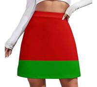 Mini Falda Mujer - Falda Corta Sexy De Cintura Alta, Estilo Patriótico Y Bandera De Bielorrusia, Verano Y Otoño, Bielorrusia, S-4Xl