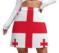 Mini Falda Mujer - Falda Corta Sexy De Cintura Alta, Estilo Patriótico Y Bandera De Georgia, Verano Y Otoño, Georgia, S-4Xl
