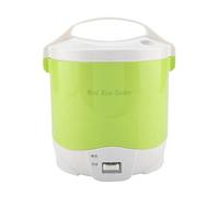Mini fiambrera del camión del coche del vapor del hervidor de arroz de 24V 180W 1.6L para el arroz, la sopa, las gachas de avena y mantener caliente(Green)