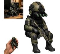 Mini figura de soldado, estatua de las fuerzas especiales armadas, mini figura de francotirador, decoración realista de soldado militar, coleccionable de soldado del ejército para veteranos militares