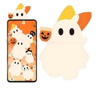Mini figura de teléfono - 1.38 pulgadas Ghost Smartphone Decoración Artesanía | Mini decoraciones de pelar y pegar para teléfonos inteligentes hombres Halloween Tablet Car dashboards