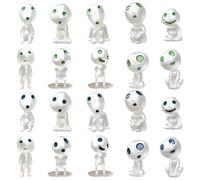 Mini Figuras alienígenas 20pcs Figurina alienígena Que Brilla en la Oscuridad Tiny Alien Toy 10 Styles Resin alienígena Favores para niños para niños