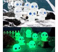 Mini figuras de alienígenas, paquete de 15 pequeños alienígenas, pequeñas figuras de resina que brillan en la oscuridad, figuras de extraterrestres pequeños fantasmas, elfos, miniaturas, accesorios de