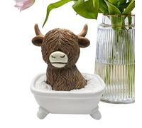 Mini figuras de | Decoraciones de ganado de resina, estatuas de animales al aire libre, para Navidad, granja, aula, sala de estar, estante al aire libre, interior, dormitorio, baño