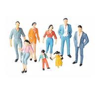 Mini figuras de personas, 24 piezas de figuras de personas pequeñas, modelo a escala 1:87, miniatura de plástico de pie colorida para modelo de tren, escenas en miniatura, decoración de casa de muñ