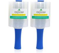 Mini Film para Embalar Paquete de 2 Rollos de Envoltura Elástica Transparente 127mmx300m por Cajas de Embalaje de Paquetes Envoltura de Película Adhesiva Rollos de Estiramiento Rápido -BOMEI PACK