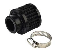 Mini filtro de admisión de aire de 25 mm, filtro de aire, respiradero del cárter, accesorio para coche, color negro