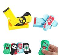 Mini fingerboard magnético: divertido, antiestrés y portátil, mini fingerboard magnético impreso en 3D, obstáculos Pro Fingerboards, giros, volteretas, fingerboard para eliminar el estrés (A+C)