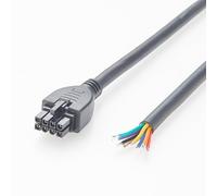 Mini-Fit Jr. Male to Open Wire Cable, 8 pines 4.2 mm Pitch 2.0M, 6A 300V 18AWG UL2464 for DIY Harness, PCB Soldering & OEM Integration, Overmolded Power Cord for Control Board & Protoyping