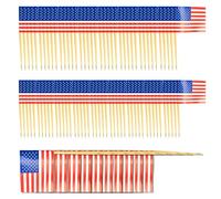 Mini Flags On Sticks - Food Picks For Kids Lunch | Mini Flags On Sticks, Decorative Flag Cupcake Toppers, Small fflag OnnStick, Germany Flag Cupcake Toppers, 100pcs Wood Cocktail Skewers