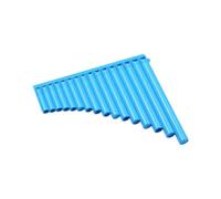 Mini flauta de Pan portátil Flauta de cacerola 16 tubos, instrumento musical portátil for enseñanza, tradicional, flauta for amantes la música, regalo(Blue)
