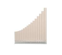Mini flauta de pan portátil Flauta de Pan 16 tubos instrumento Musical for principiantes flauta viento madera portátil Mini plástico(Beige)