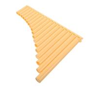 Mini flauta de pan portátil Flauta de Pan amarilla 16 pipas, instrumento Musical tradicional for principiantes, flauta for estudiantes for conciertos escolares, portátil