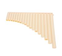 Mini flauta de pan portátil Flauta de Pan con llave C 18 tubos, flauta portátil for principiantes, Campus Musical resina Beige, tono medio, coordinación cerebral manual