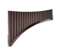 Mini flauta de Pan portátil Flauta de Pan marrón con llave G, 22 tubos, flauta bambú tradicional for viento madera, fácil transportar, sin fondo, hecha a mano Ángel(Brown-Left-SMALL)