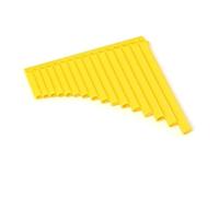 Mini flauta de pan portátil Flauta de Pan portátil a escala C con diseño ergonómico, flauta, Musical popular for actividades al aire libre, agujero(Yellow-16)