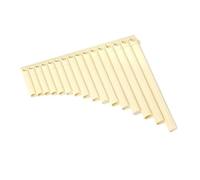 Mini flauta de pan portátil Flauta de Pan profesional C 18 tubos, flauta portátil, instrumento Musical, Mini for principiantes(Beige-16)