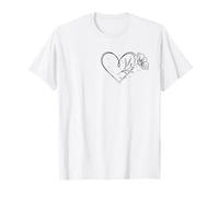 Mini Flor de Corazón Floral Camiseta