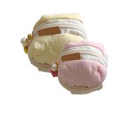 Mini Fluffy Bunny Pouch, Small Cute Mini Wallet Earphone Bag, Soft Cotton Earphone Pouches Coin Purse, Soft Plush Bag (2PCS-B,7 * 4cm)