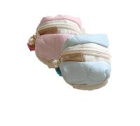 Mini Fluffy Bunny Pouch, Small Cute Mini Wallet Earphone Bag, Soft Cotton Earphone Pouches Coin Purse, Soft Plush Bag (2PCS-C,7 * 4cm)