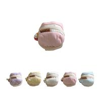 Mini Fluffy Bunny Pouch - Soft Plush Bag for Airpods, Easy to Carry, Suitable for Storing Small Items (B-Pink)