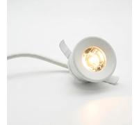 Mini foco de luz LED empotrable, 1 W, 100 lúmenes, foco pequeño ideal para cielo estrellado, estantes, vitrinas, escaleras, señaladores, pasillos, dormitorio [blanco luz fría 6500 K]