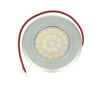 Mini Foco Led Empotrable 12V 24V 3W Regulable, Toque Encendido / Apagado y Atenuador Directamente desde el propio Foco (Plata Satinado, Blanco Cálido 3000K)