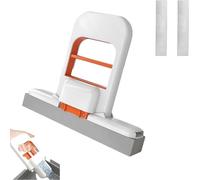 Mini Foldable Desktop Mop, - Portable Wet/Dry Cleaning System with Self-Squeezing Sponge , Designed for Bathroom, Kitchen, Glass, & Car Space-Saving Quick Clean Tool (1 Pcs)