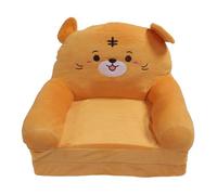 Mini Folding Sofa with Plush Fabric and Cartoon Pattern, Foldable Couch for Toddlers, Open for Rest and Reading, Multifunctional and Portable (2 Tier)