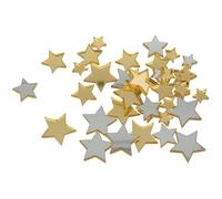 Mini formas de acrílico - Estrellas - Dorado/Plata - 1-2 cm - 36 piezas