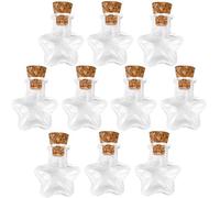 Mini frascos de cristal de corcho para lágrimas, frascos de deseos, 10 unidades, transparente, as description, Poliéster, como se describe en