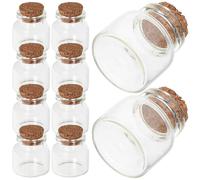 Mini frascos de vidrio para dientes de leche y cabello, conservación a largo plazo, 10 unidades, botellas