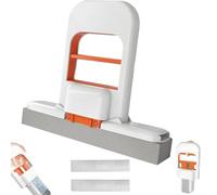 Mini fregona de Escritorio Plegable, Herramienta Limpieza Esponja autoexprimible 2025, Mini portátil, Sistema Uso en seco y húmedo, para Espacios pequeños, baño, Cocina, Escritorio, Vidrio(Naranja)