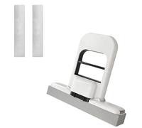 Mini fregona de escritorio plegable, mini fregona de esponja de limpieza de escritorio, mini fregona portátil automática de agua, sistema de limpieza de doble uso húmedo/seco (blanco y negro)