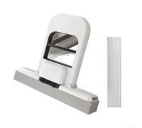 Mini fregona plegable de escritorio con diseño portátil y esponja autoexprimible para una limpieza eficiente de suelos de madera y azulejos, para uso doméstico u oficina (negro)