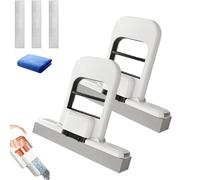 Mini fregona plegable de escritorio, herramienta de limpieza de esponja autosuficiente, sistema de limpieza de uso húmedo y seco, mopa pequeña de algodón para espacios pequeños, baño, coche, cocina
