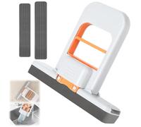 Mini fregona plegable de escritorio, lavable a mano, portátil, esponja, autoescurrible, mini fregona plegable, mopa de limpieza en seco y húmedo para cocina, vidrio
