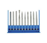 Mini fresa de carburo Tivoly de 3 mm de diámetro (estuche de 10 piezas)
