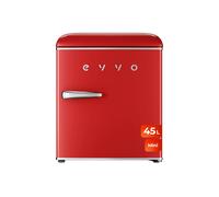 Mini Frigorífico EVVO 45L con Control de Temperatura, Luz Interior y Estilo Retro en Varios Colores Rojo