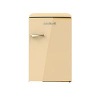 Mini Frigorífico Retro 110L Beige con ICEBOX y Tirador Gold, Clase E de Cecotec
