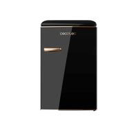 Mini Frigorífico Retro 110L Negro con Icebox y Luz Interior, Clase E de Cecotec
